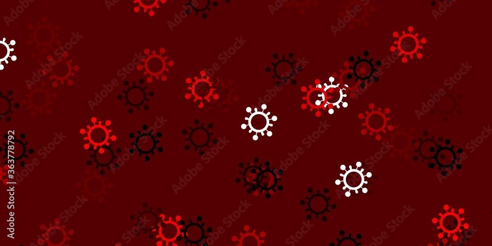 Light orange vector template with flu signs.