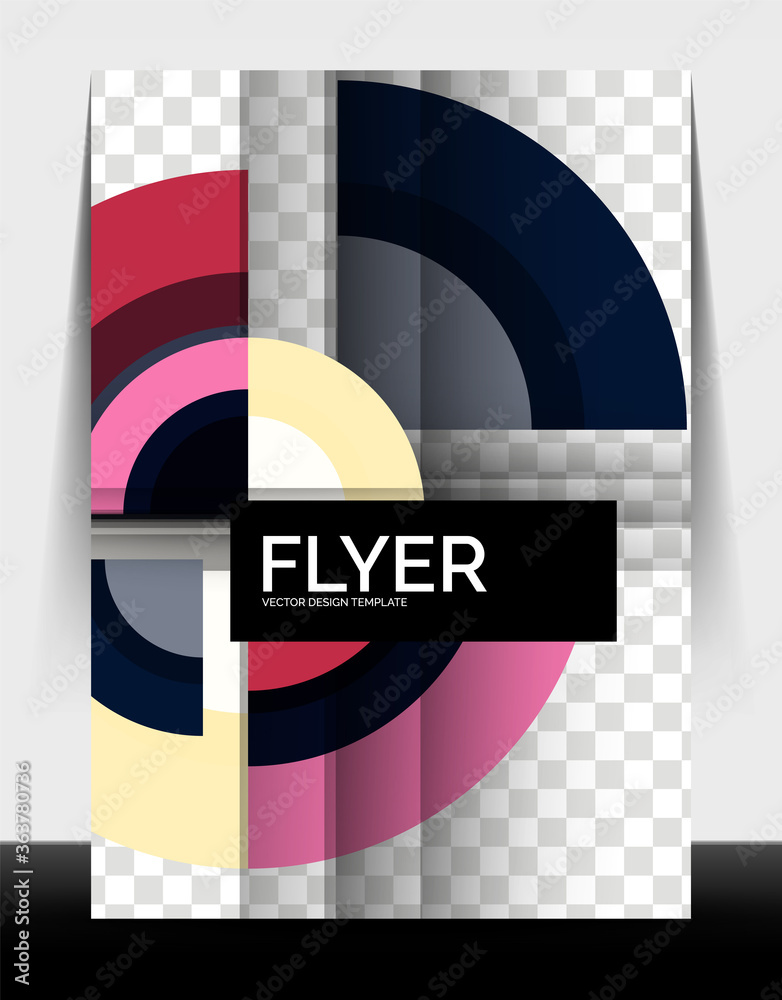 Circle design a4 flyer print template, annual report design Circle design a4 flyer print template, annual report design
