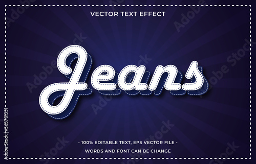 Jeans Blue editable text effect