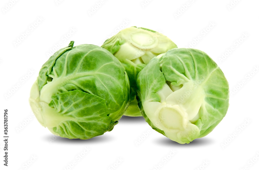 Group of Brussel Sprouts isolated on white background Group of Brussel Sprouts isolated on white background