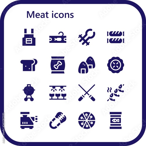 meat icon set