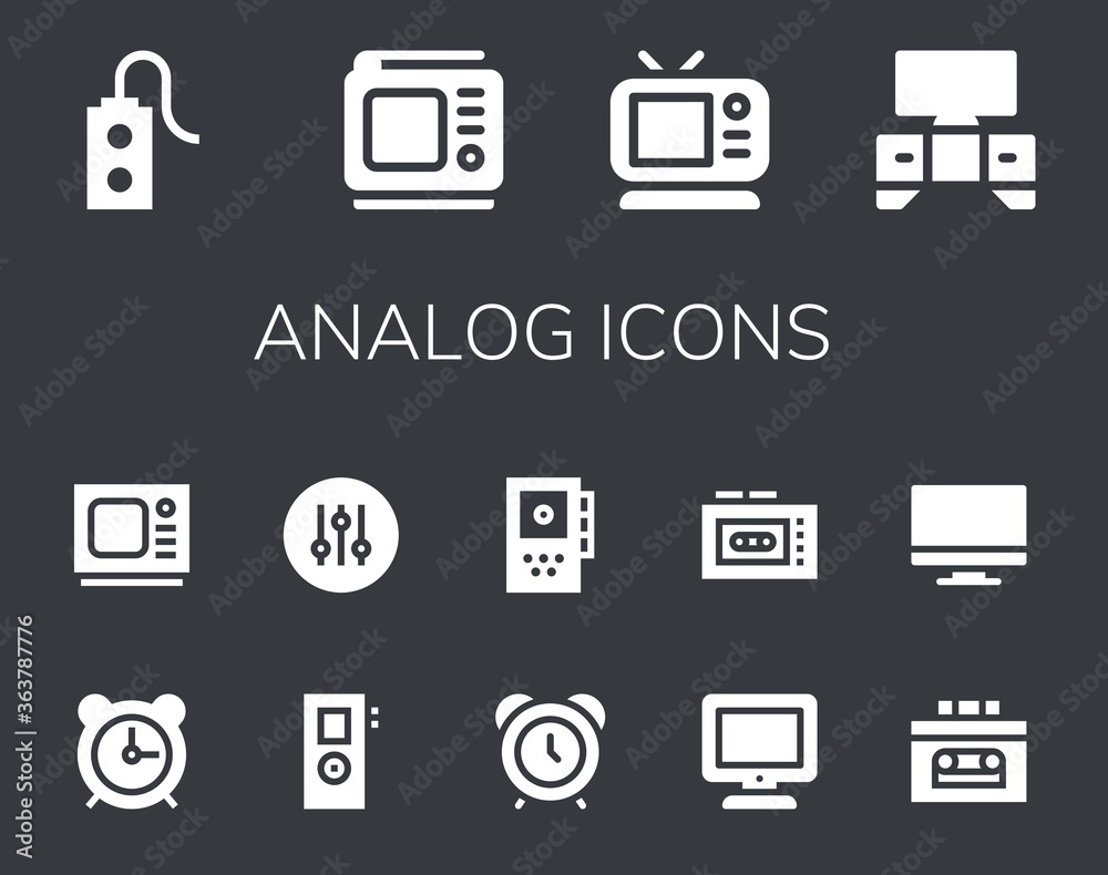 analog icon set
