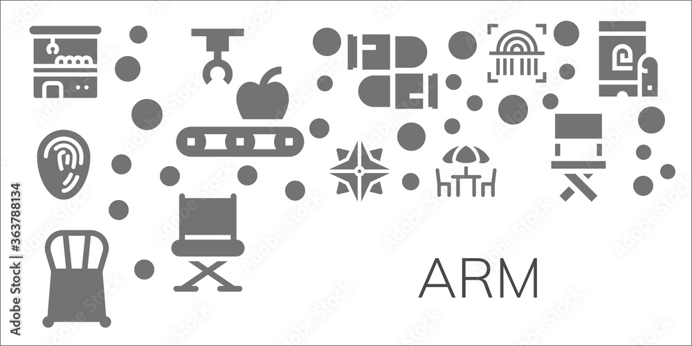 arm icon set arm icon set