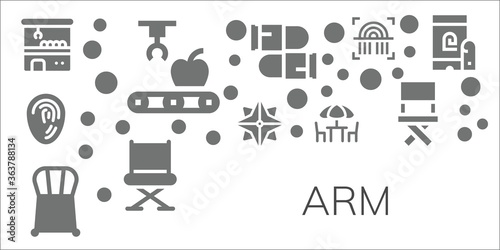 arm icon set