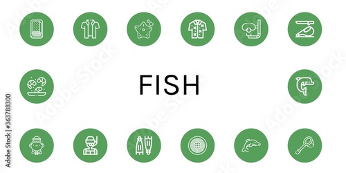 Set of fish icons