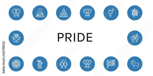 Set of pride icons