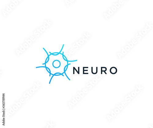 Neuron logo design vector icon template