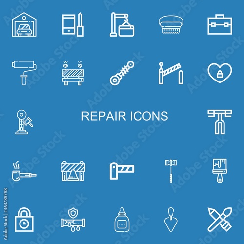 Editable 22 repair icons for web and mobile