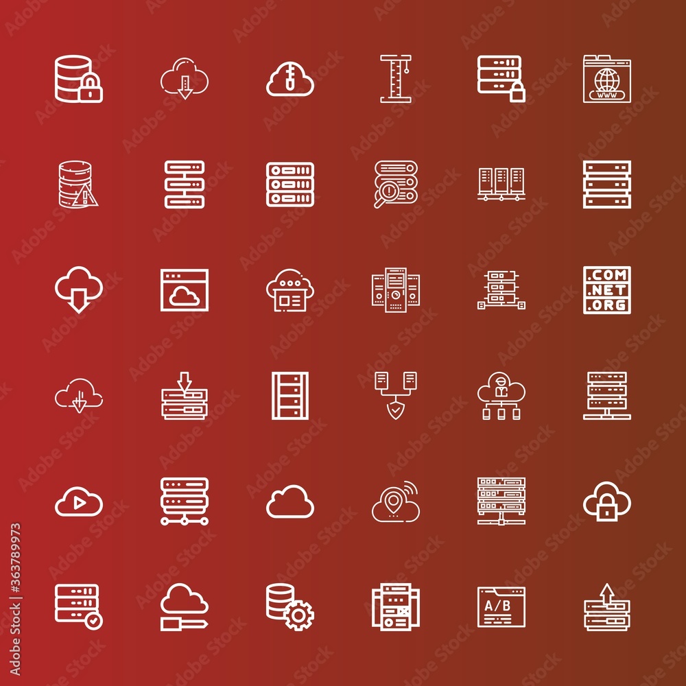 Editable 36 hosting icons for web and mobile Editable 36 hosting icons for web and mobile