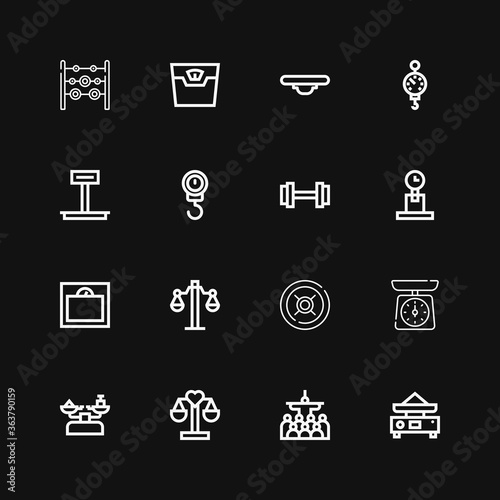Editable 16 weigh icons for web and mobile