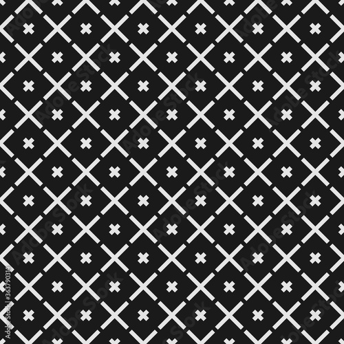 Seamless geometric grid pattern with elements of cross