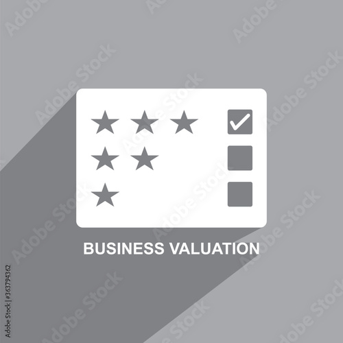 business valuation icon, Business icon vector