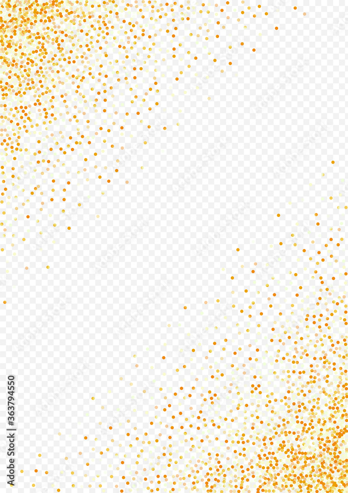 Gold Rain Rich Transparent Background. Isolated 