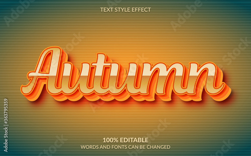 Editable Text Effect, Autumn Text Style