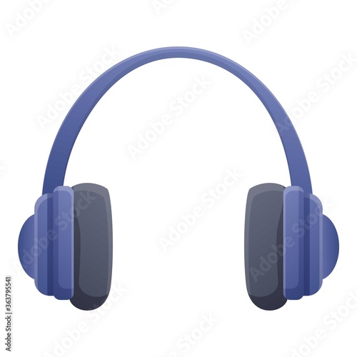 Headphones soundproofing icon. Cartoon of headphones soundproofing vector icon for web design isolated on white background