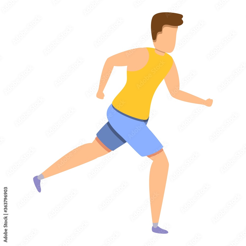 Running lifestyle icon. Cartoon of running lifestyle vector icon for web design isolated on white background