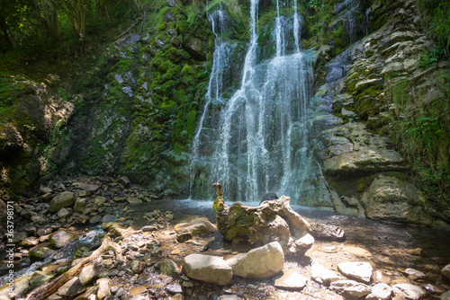 Cascada de Xurbeo, al final de la ruta PR-AS-295 cerca del municipio asturiano de Murias, Asturias photo