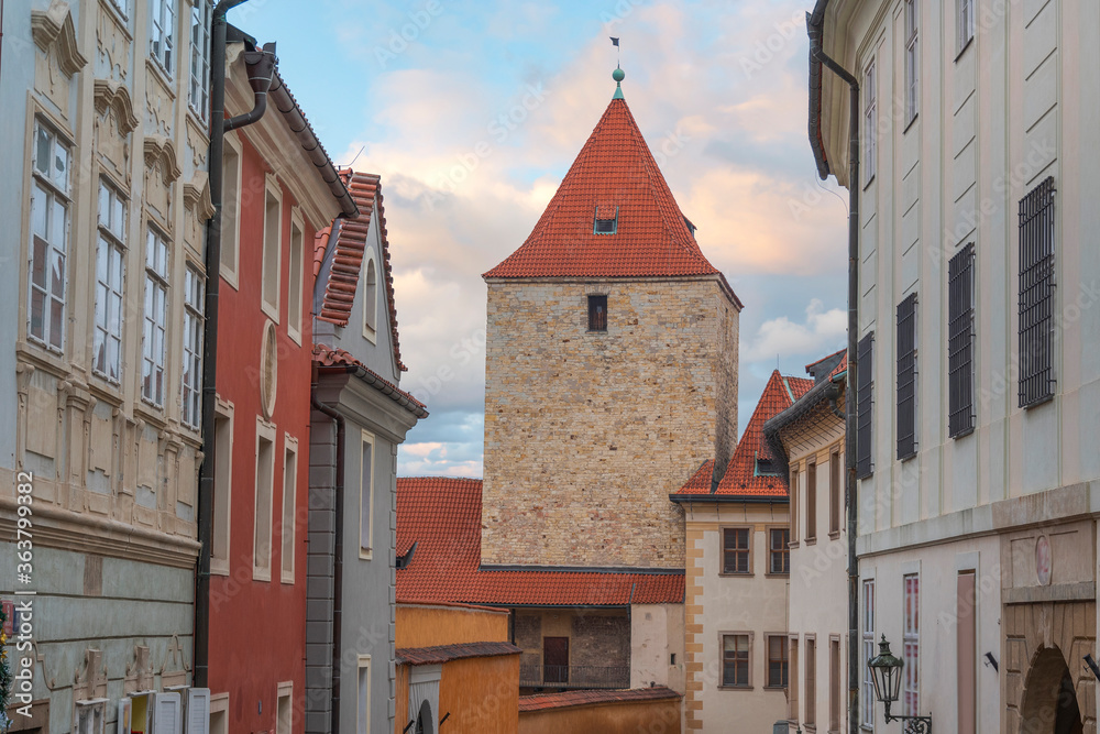 beautiful old streets of Prague. beautiful old streets of Prague.