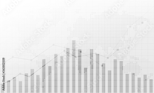 Candle stick graph chart of stock market investment trading  Bullish point  Bearish point. trend of graph vector design.