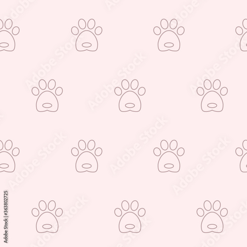 Wrapping paper - Seamless pattern of animal footprint symbols for vector graphic design