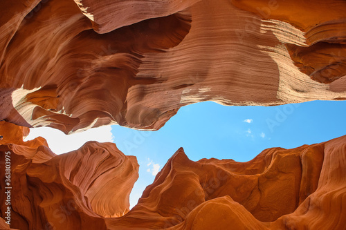 Antelope Canyon lights and rocks arizona usa