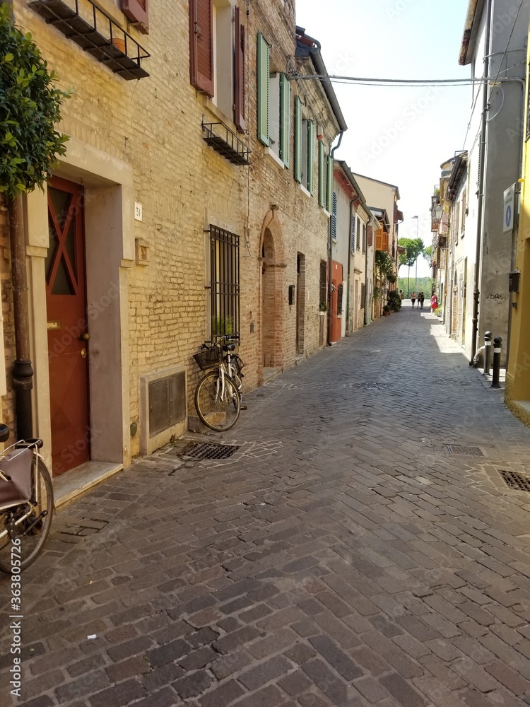 Fototapeta narrow street in the old town