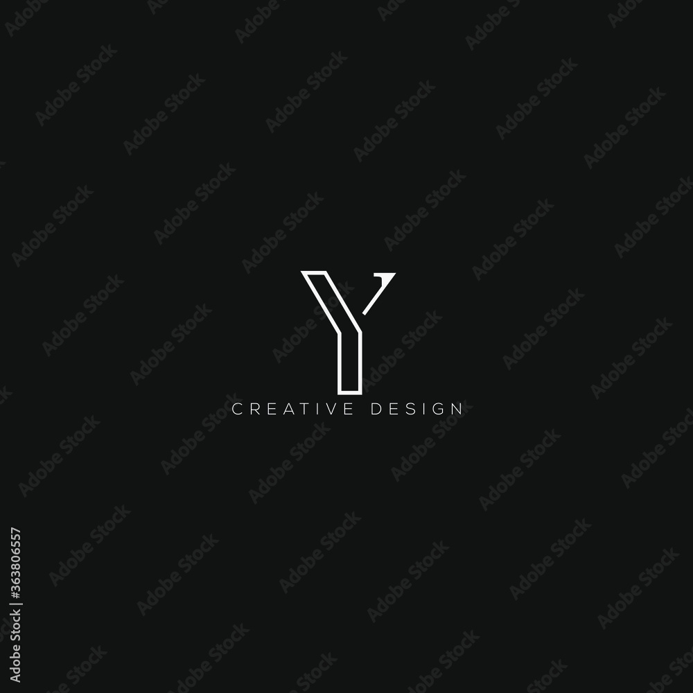 Alphabet letter icon logo y minimal logo.
Alphabet letter icon logo y minimal logo.