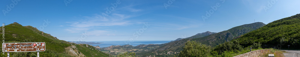 panoramic view of the mountains in summer panoramic view of the mountains in summer