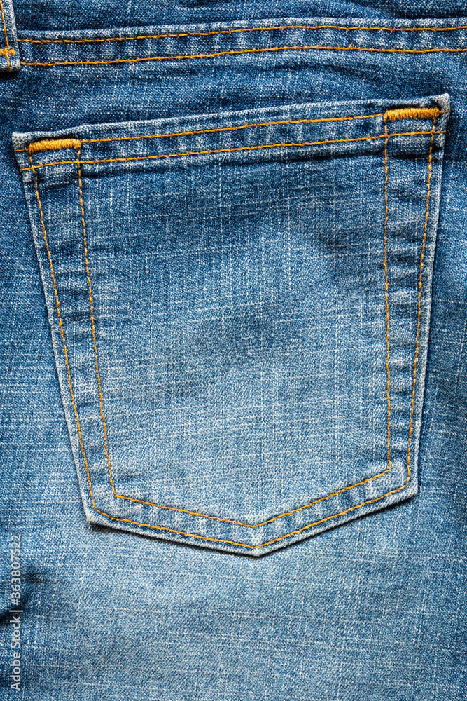 Blue denim Jeans pocket background Blue denim Jeans pocket background