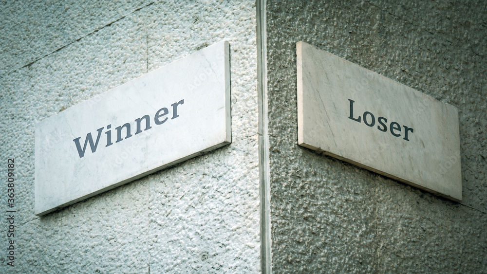 Street Sign to Winner versus Loser