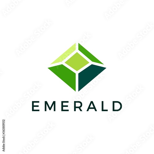 emerald gem logo vector icon illustration