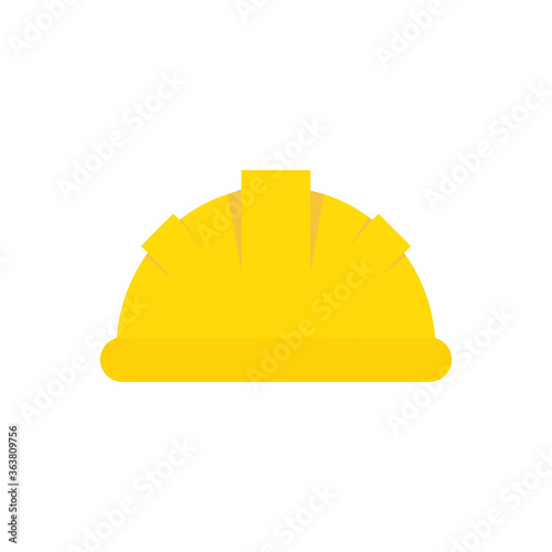 Hard hat flat, construction hard hat icon, vector illustration isolated on white background