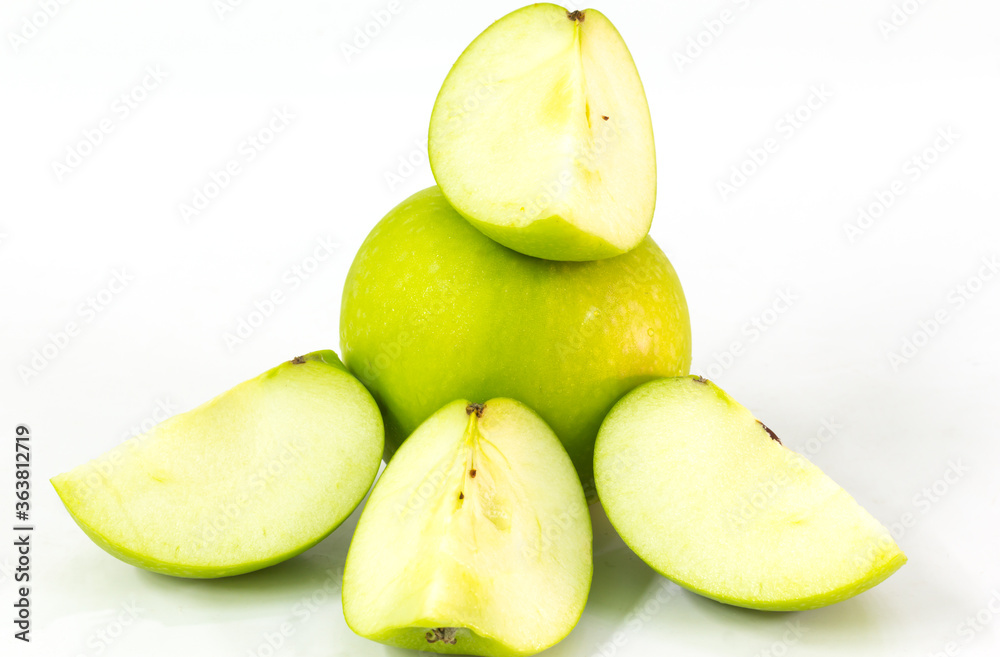 green apples isolated on white background green apples isolated on white background