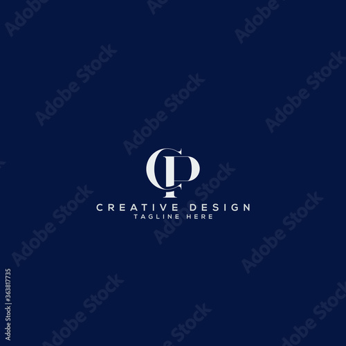 Letter CP logo icon design. Vector template graphic elements.