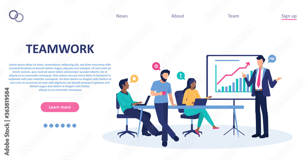 Vector of business team, meeting and brainstorming, strategic partnership and success. Vector of business team, meeting and brainstorming, strategic partnership and success.