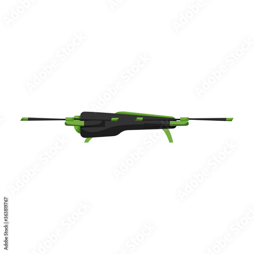 Drone cartoon vector icon.Cartoon vector illustration quadcopter. Isolated illustration of drone icon on white background.