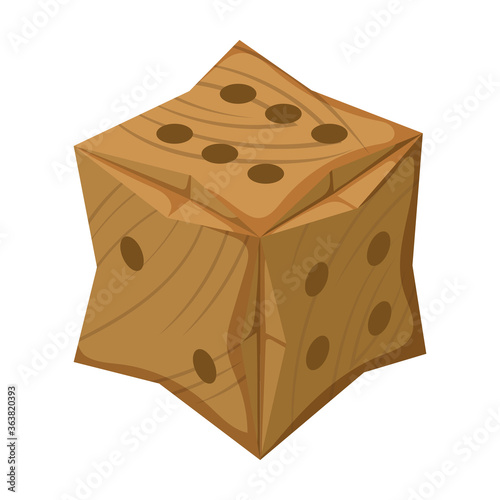 Game dice vector icon.Cartoon vector icon isolated on white background game dice.