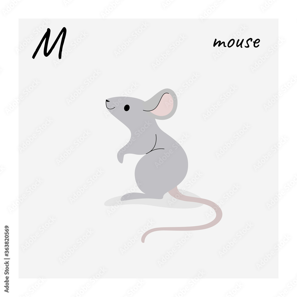 Cartoon mouse - cute character for children. Cute illustration in ...