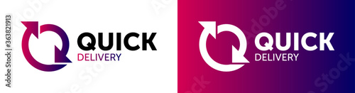 Delivery Logo Template. QUICK DELIVERY LOGOTYPE DESIGN.