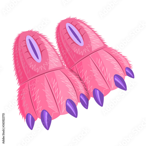 Slippers vector icon.Cartoon vector icon isolated on white background slippers.