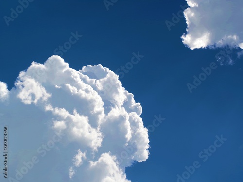 luffy clouds on a background of blue sky