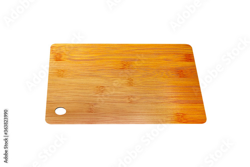Wood cutting board isolated on white background , clipping path