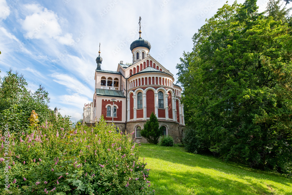 Russian Orthodox Church of St Vladimir - Marianske Lazne (Marienbad) - great famous Bohemian spa town in the west part of the Czech Republic (region Karlovy Vary)