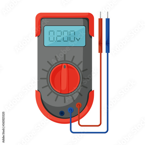 Multimeter vector icon.Cartoon vector icon isolated on white background multimeter.