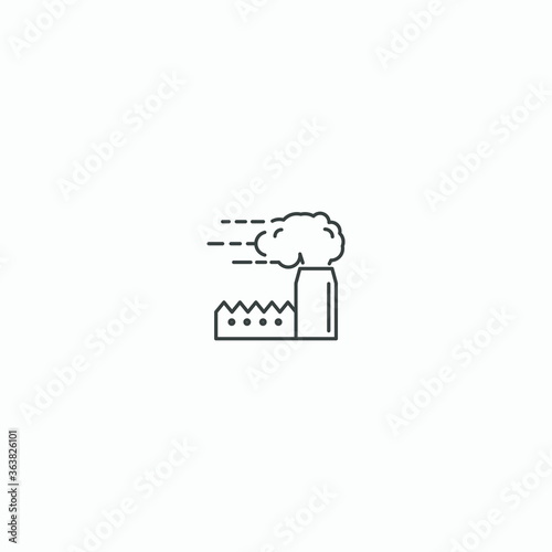 vector illustration of the chemical plant icon line
