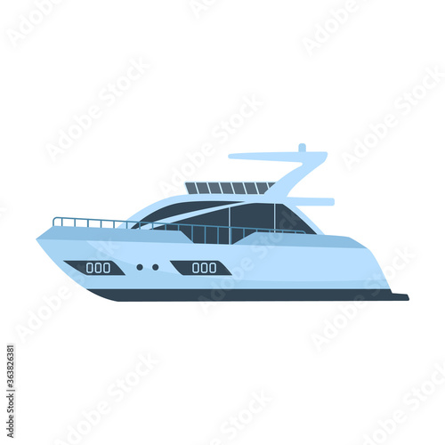 Yacht vector icon.Cartoon vector icon isolated on white background yacht. © VectorVicePhoto