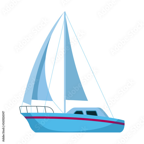Sail yacht vector icon.Cartoon vector icon isolated on white background sail yacht.