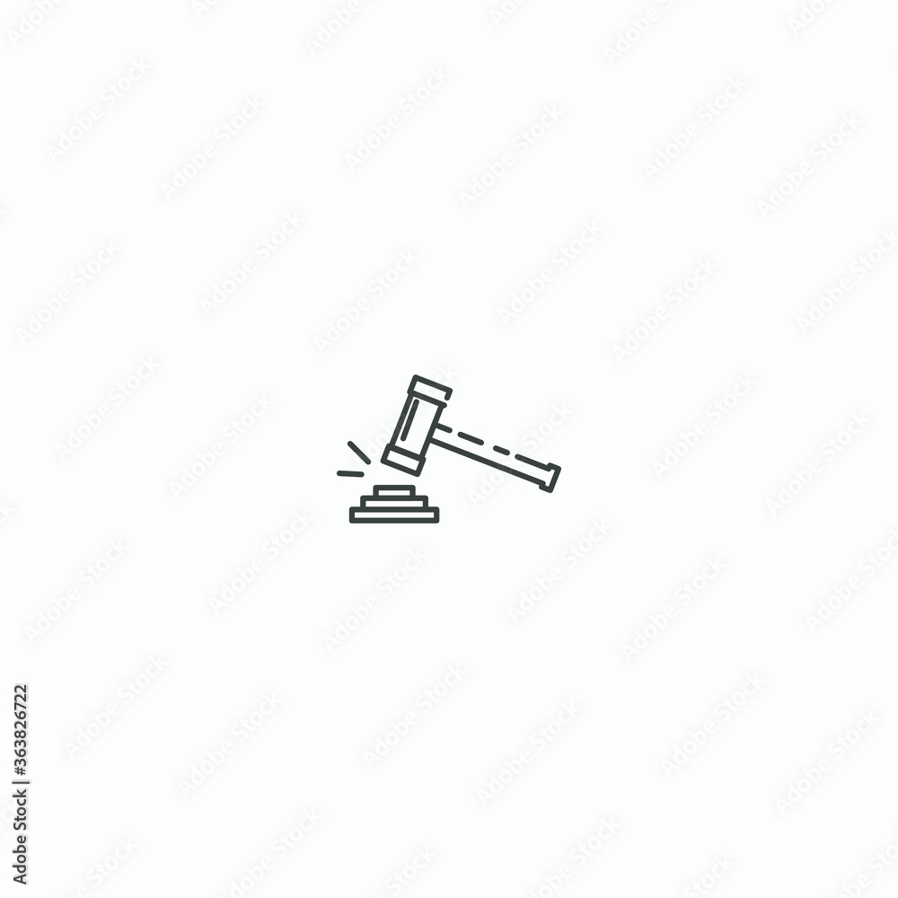 vector illustration of the auction icon line vector illustration of the auction icon line