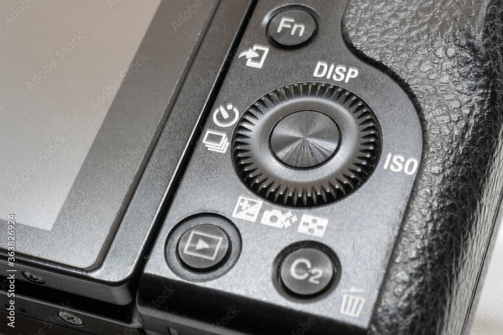 digital camera close up of the control panel digital camera close up of the control panel