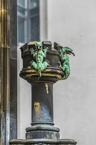 Cholerabrunnen (Cholera Fountain, 1846) is a neo-Gothic fountain. He stands in Dresden on Sophie Street. Germany. photo